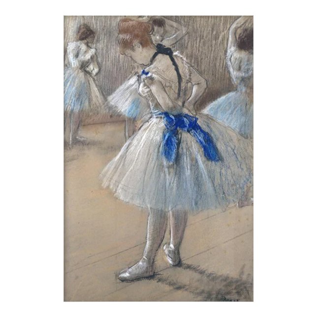Blue Ribbon Dancer  Edgar Degas Photo Print (Front)