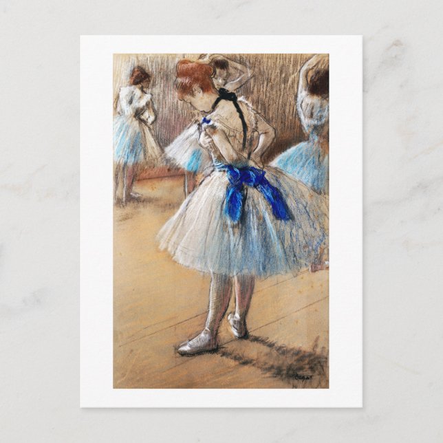 Blue Ribbon Dancer, Edgar Degas Postcard (Front)