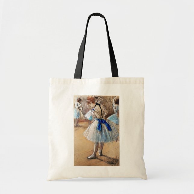 Blue Ribbon Dancer, Edgar Degas Tote Bag (Front)