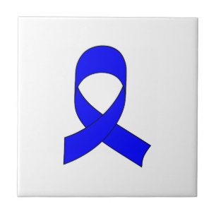 Blue Ribbon Drawing Ceramic Tile