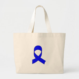 Blue Ribbon Drawing Large Tote Bag