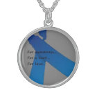 Blue Ribbon Necklace