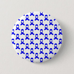 Blue Ribbon Pattern 6 Cm Round Badge