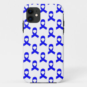 Blue Ribbon Pattern iPhone 11 Case