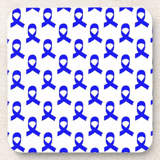 Blue Ribbon Pattern Coaster (Front)