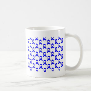 Blue Ribbon Pattern Coffee Mug