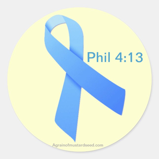 Blue Ribbon Prostate Classic Round Sticker (Front)