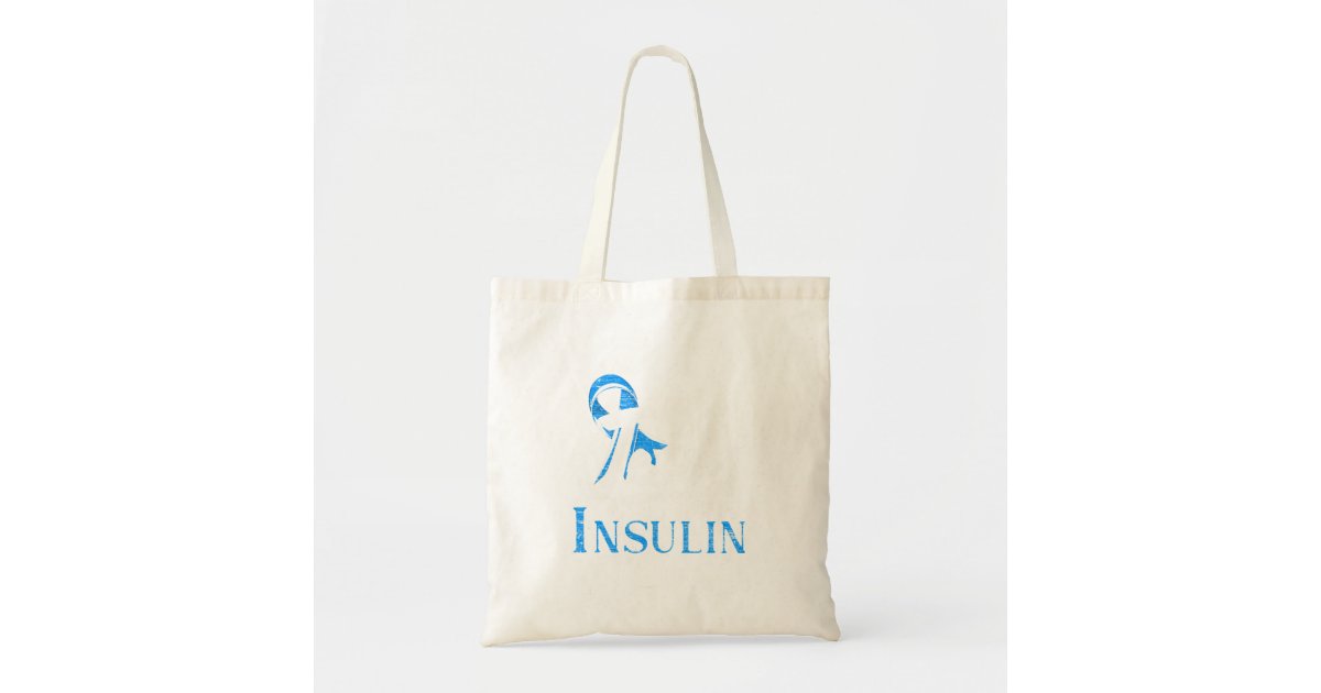 Blue Ribbon Run On Jesus And Insulin Diabetes Tote Bag | Zazzle