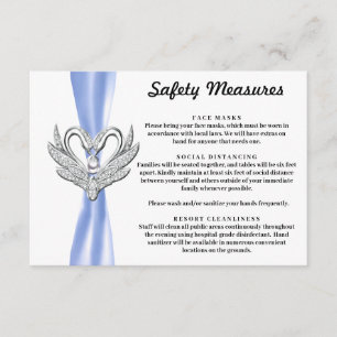 Blue Ribbon Silver Swans Safety Measures Enclosure Card
