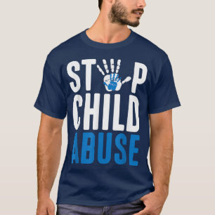 Blue Ribbon Stop Child Abuse Prevention Month Awar T-Shirt