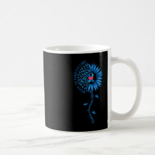 Blue Ribbon Sunflower November Diabetes Awareness Coffee Mug