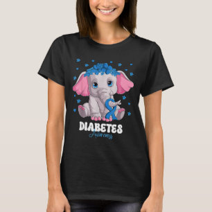 Blue Ribbon Survivor Warrior Diabetes Awareness T-Shirt
