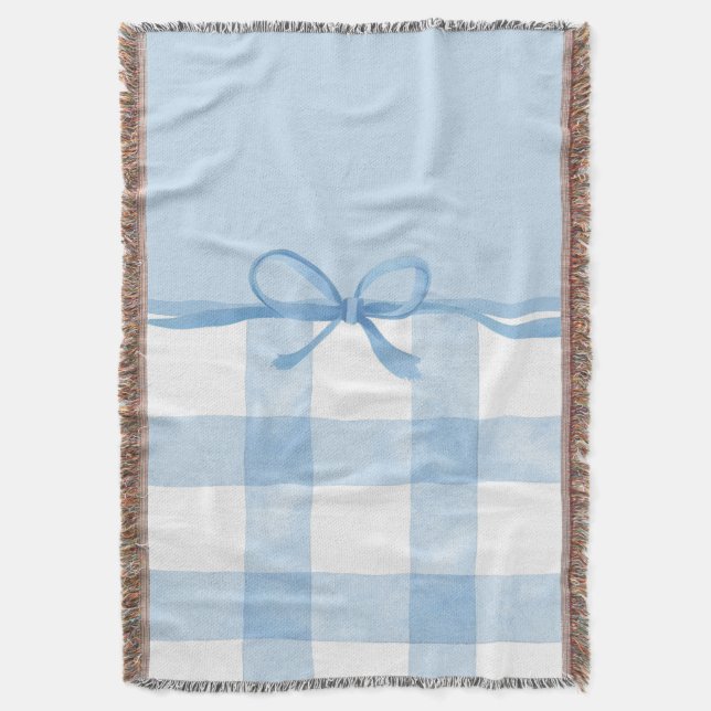 Blue Ribbon Throw Blanket (Front Vertical)