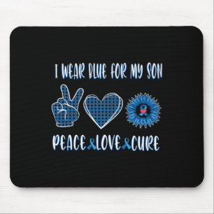 Blue Ribbon To My Son November Diabetes Awareness Mouse Pad