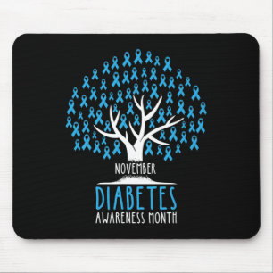Blue Ribbon Tree - T1d Diabetes Awareness Mouse Pad