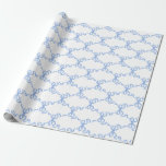 Blue Ribbon Trellis Wrapping Paper<br><div class="desc">Blue Ribbons create a trellis</div>