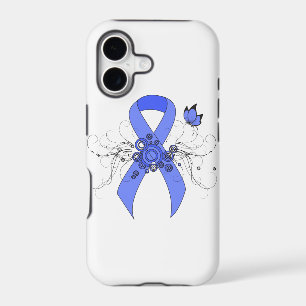 Blue Ribbon with Butterfly