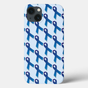 Blue Ribbons Pattern iPhone 13 Case