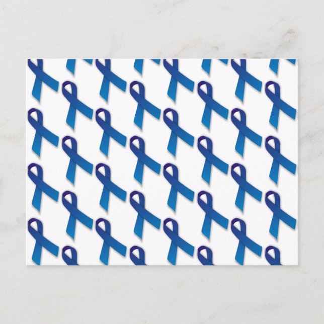 Blue Ribbons Pattern Postcard (Front)
