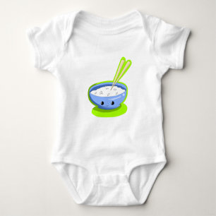 Blue Rice Bowl Baby Bodysuit