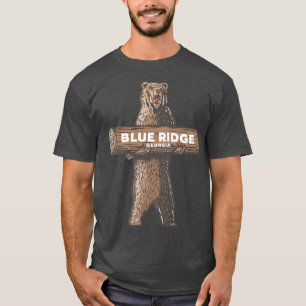 Blue Ridge Georgia GA Growling Bear Vacation Souve T-Shirt
