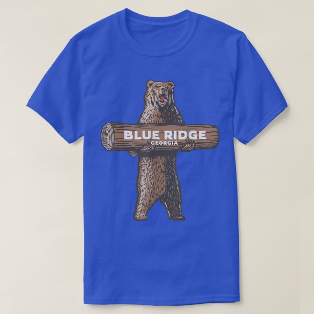 Blue Ridge Georgia GA Growling Bear Vacation Souve T-Shirt (Design Front)