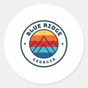 Blue Ridge Georgia Skiing Snowboarding Family Ski Classic Round Sticker