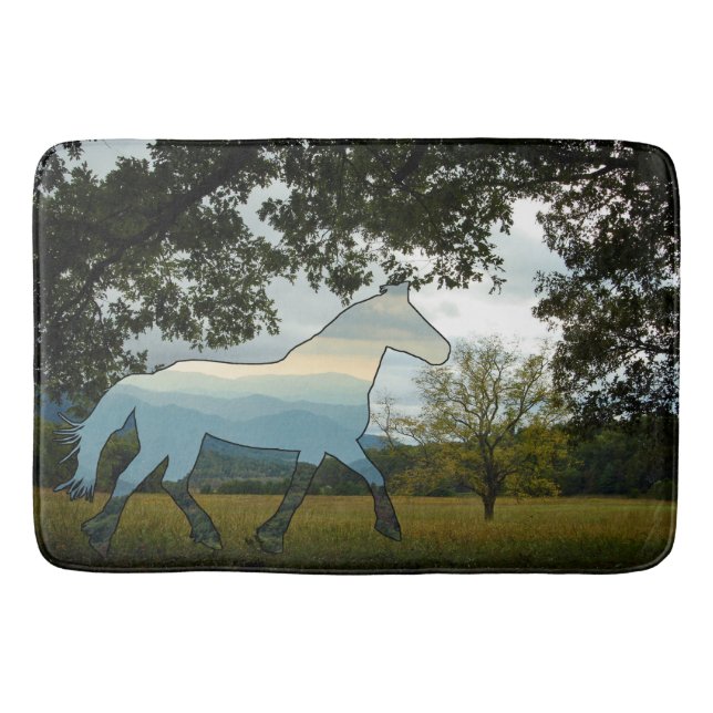 Blue Ridge Horse Cades Cove Bath Mat (Front)