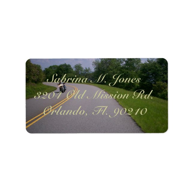 Blue Ridge Motorcycle Ride Label (Front)