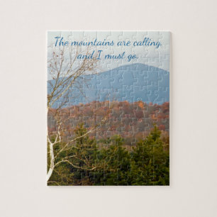 Blue Ridge Mountains Are Calling I Must Go   Quote Jigsaw Puzzle