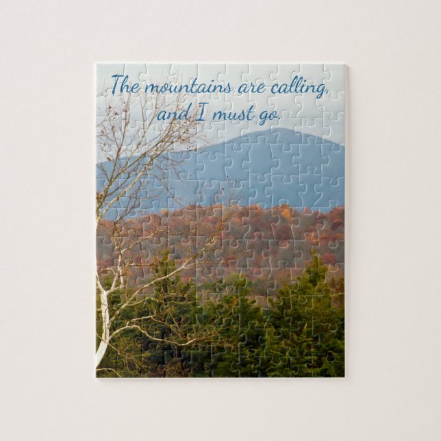 Blue Ridge Mountains Are Calling I Must Go | Quote Jigsaw Puzzle (Vertical)