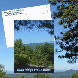 Blue Ridge Mountains Big Glassy Mountain NC Postcard