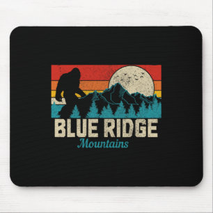 Blue Ridge Mountains Bigfoot Vintage Hiking Hunter Mouse Pad