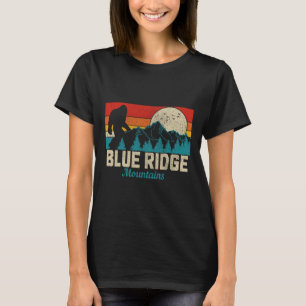Blue Ridge Mountains Bigfoot Vintage Hiking Hunter T-Shirt