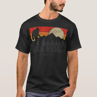 Blue Ridge Mountains Bigfoot Vintage Hiking T-Shirt