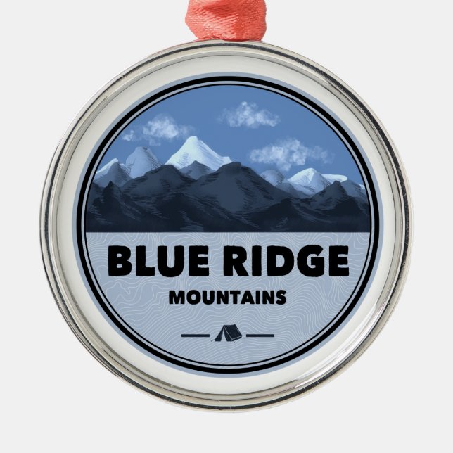 Blue Ridge Mountains Camping Metal Ornament (Front)