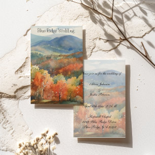 Blue Ridge Mountains, customisable Invitation