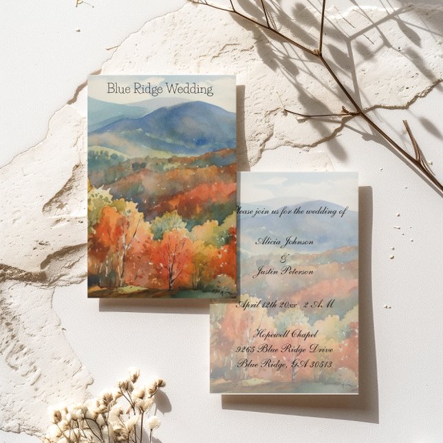 Blue Ridge Mountains, customisable Invitation (Creator Uploaded)