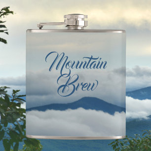 Blue Ridge Mountains Customisable Mountain Brew Hip Flask