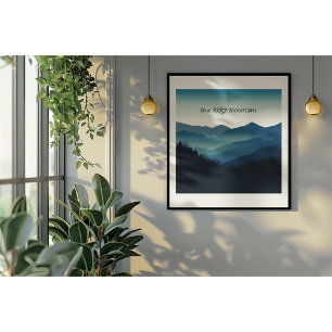 Blue Ridge Mountains, customisable Poster