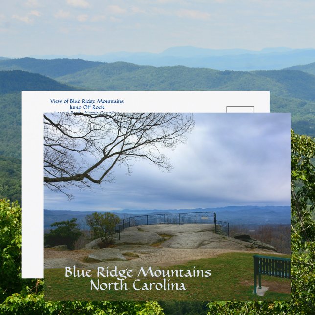 Blue Ridge Mountains Jump Off Rock NC Postcard (Creator Uploaded)