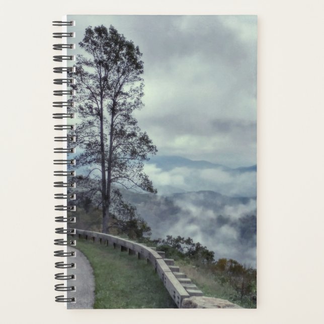 Blue Ridge Mountains Mist Clouds Scenic Overlook Planner (Front)