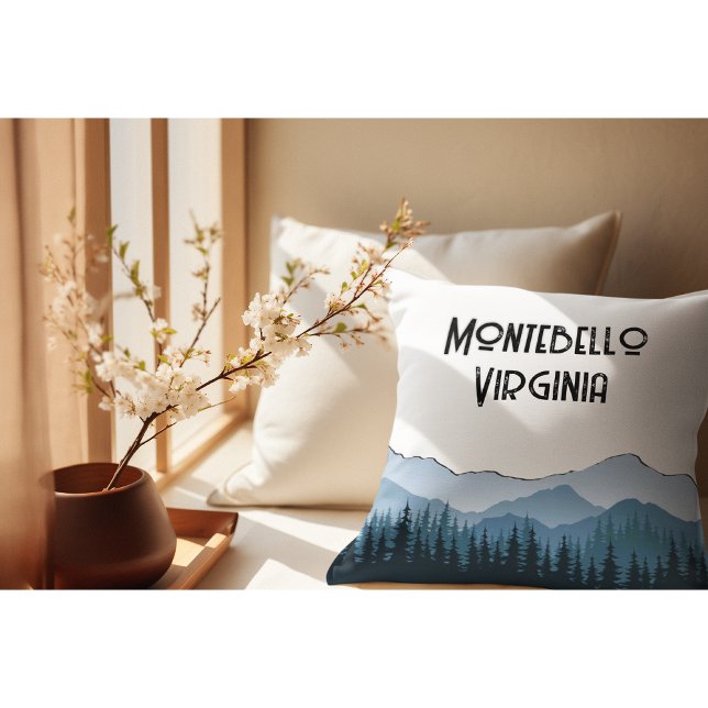 Blue Ridge Mountains, Montebello customisable Cushion (Creator Uploaded)