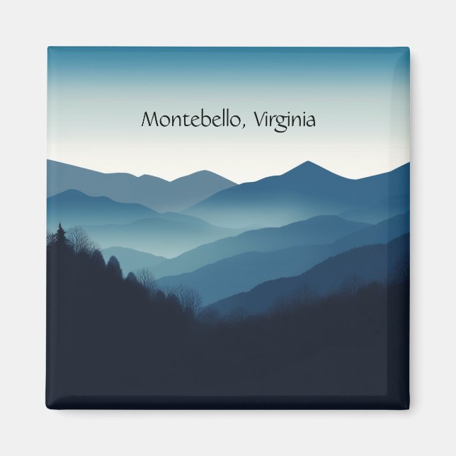 Blue Ridge Mountains, Montebello customisable Magnet (Front)