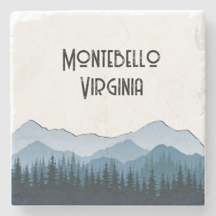 Blue Ridge Mountains, Montebello customisable Stone Coaster