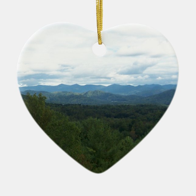 Blue Ridge Mountains - NC Ceramic Ornament (Front)