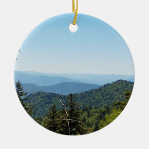 Blue Ridge Mountains near Cherokee, North Carolina Ceramic Ornament