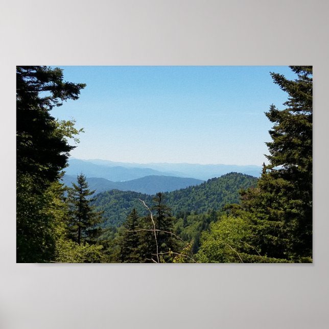 Blue Ridge Mountains near Cherokee, North Carolina Poster (Front)