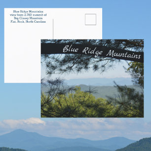 Blue Ridge Mountains North Carolina Photographic Postcard