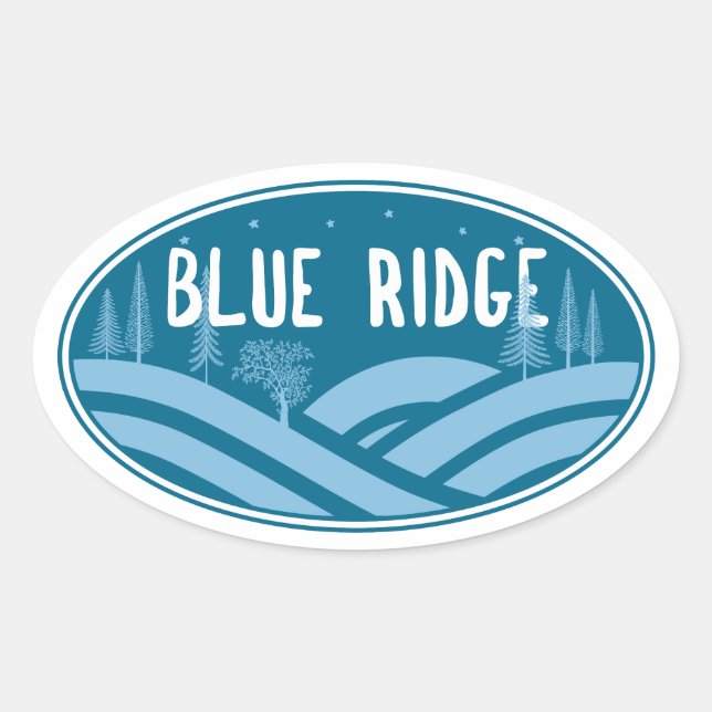 Blue Ridge Mountains Outdoors Oval Sticker (Front)